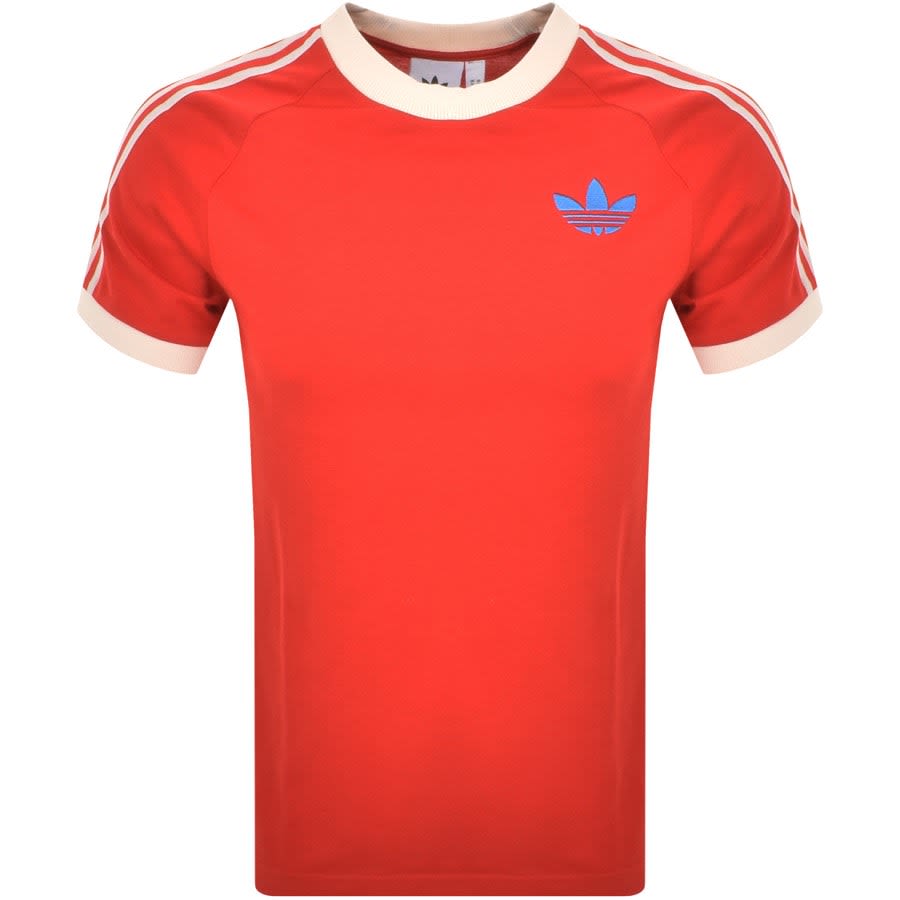 hale Devise slave adidas Originals Cali Tee T Shirt Red | Mainline Menswear United States