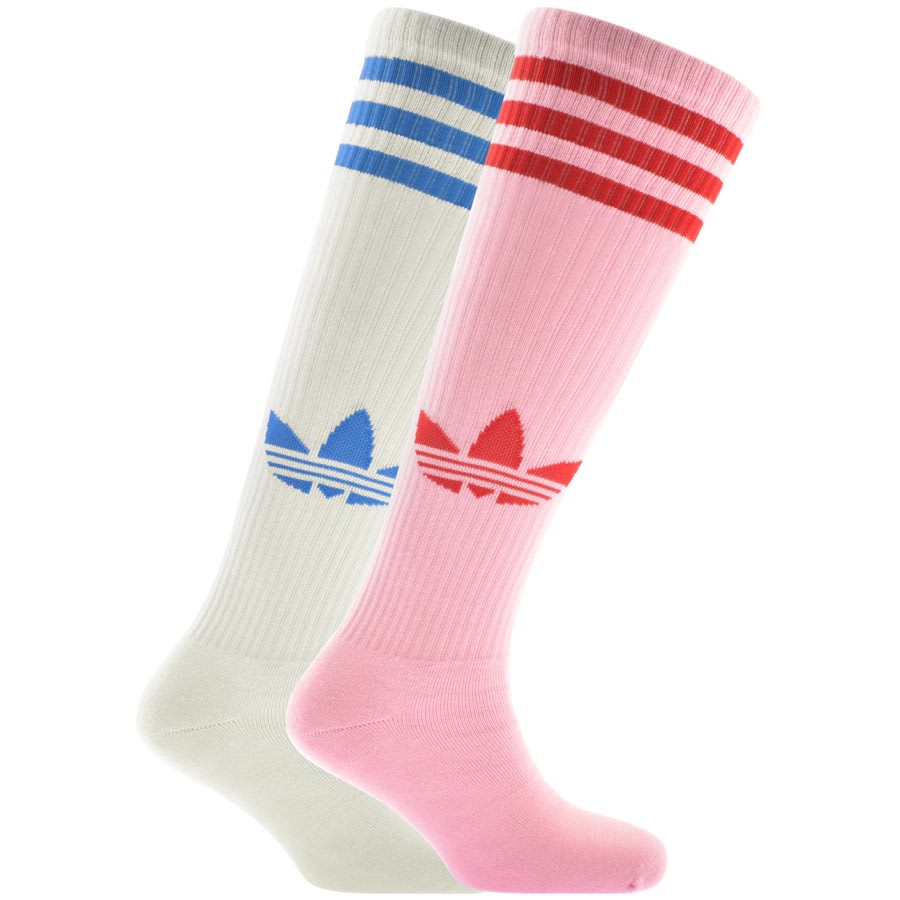 No hagas persuadir Abundantemente adidas Originals Two Pack Knee Socks Pink | Mainline Menswear United States