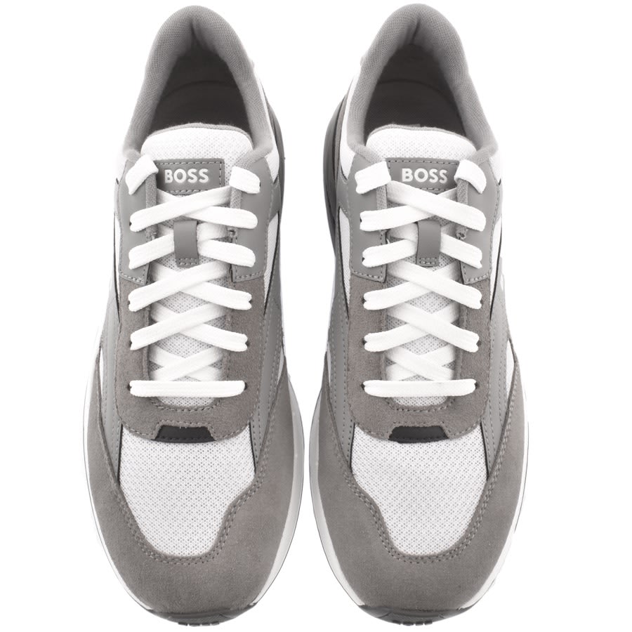 Grey hugo boss shoes top