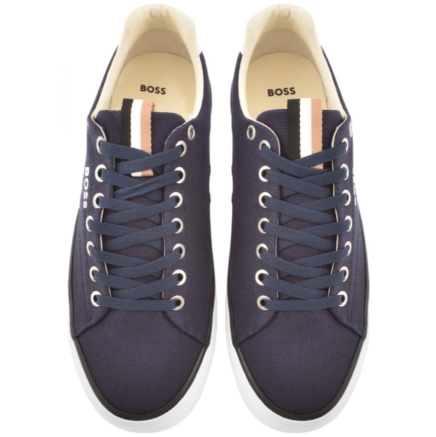 Navy blue hugo boss trainers hot sale