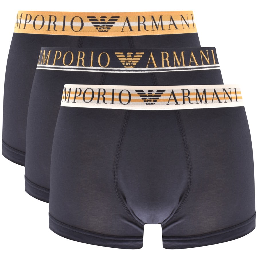 Emporio Armani Underwear 3 Pack Boxers Navy