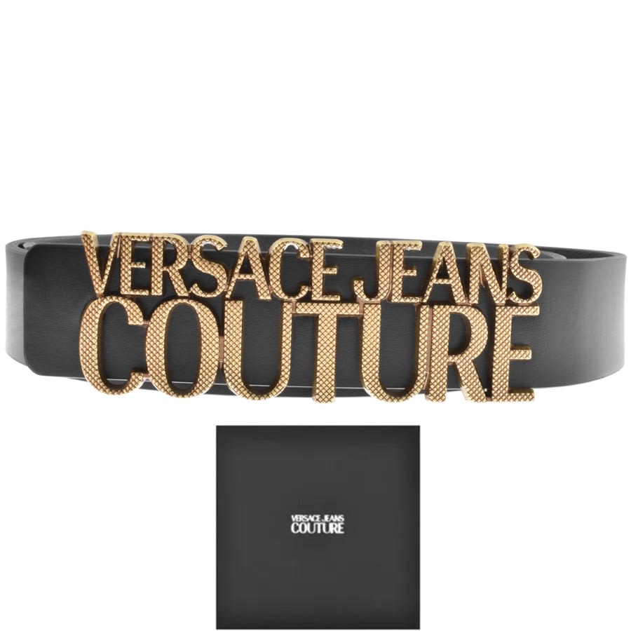 Versace Jeans Couture Logo Cintura Belt Black | Mainline Menswear Australia