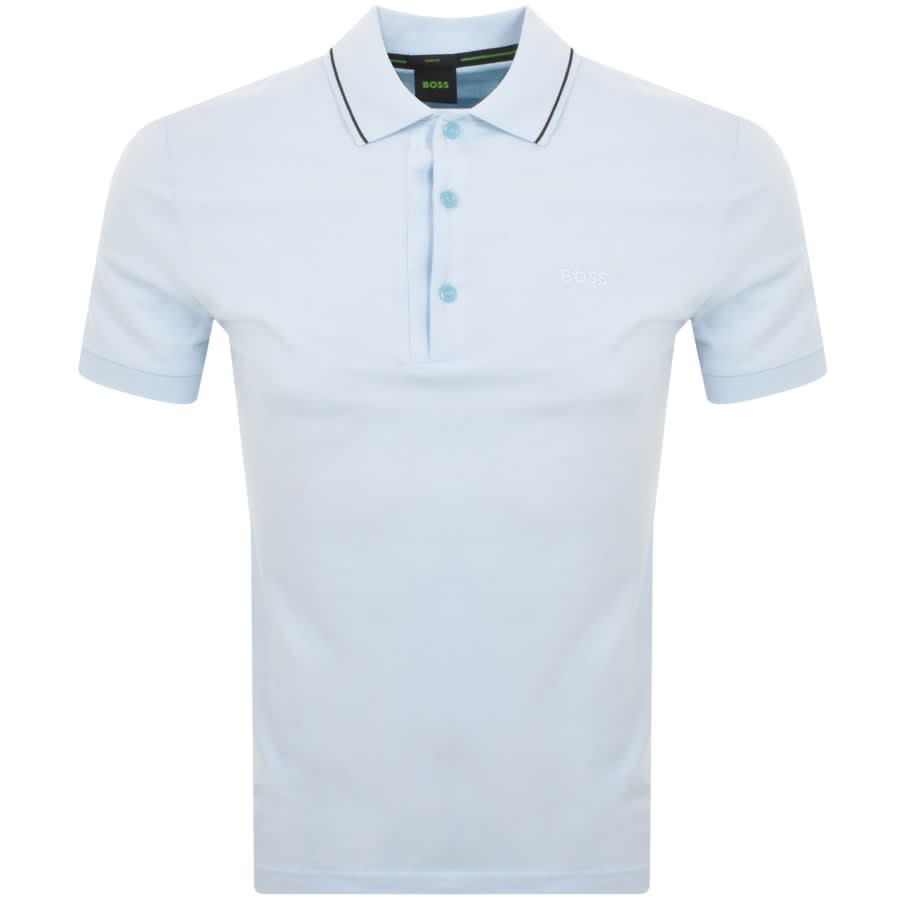 BOSS Paule 4 Jersey Polo T Shirt Blue | Mainline Menswear