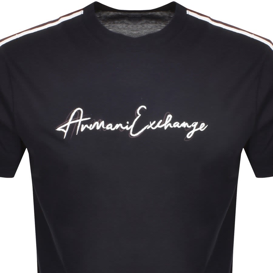 Armani Exchange Crew Neck Logo T Shirt Navy Mainline Menswear Canada