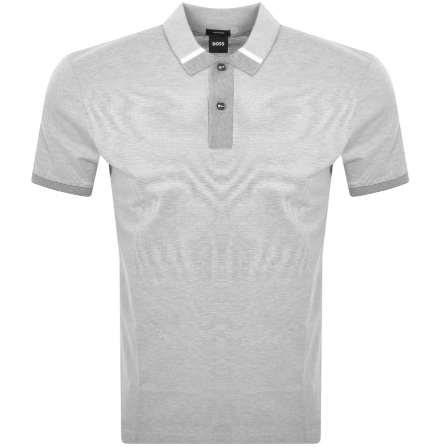 BOSS Parlay 192 Polo T Shirt Grey | Mainline Menswear