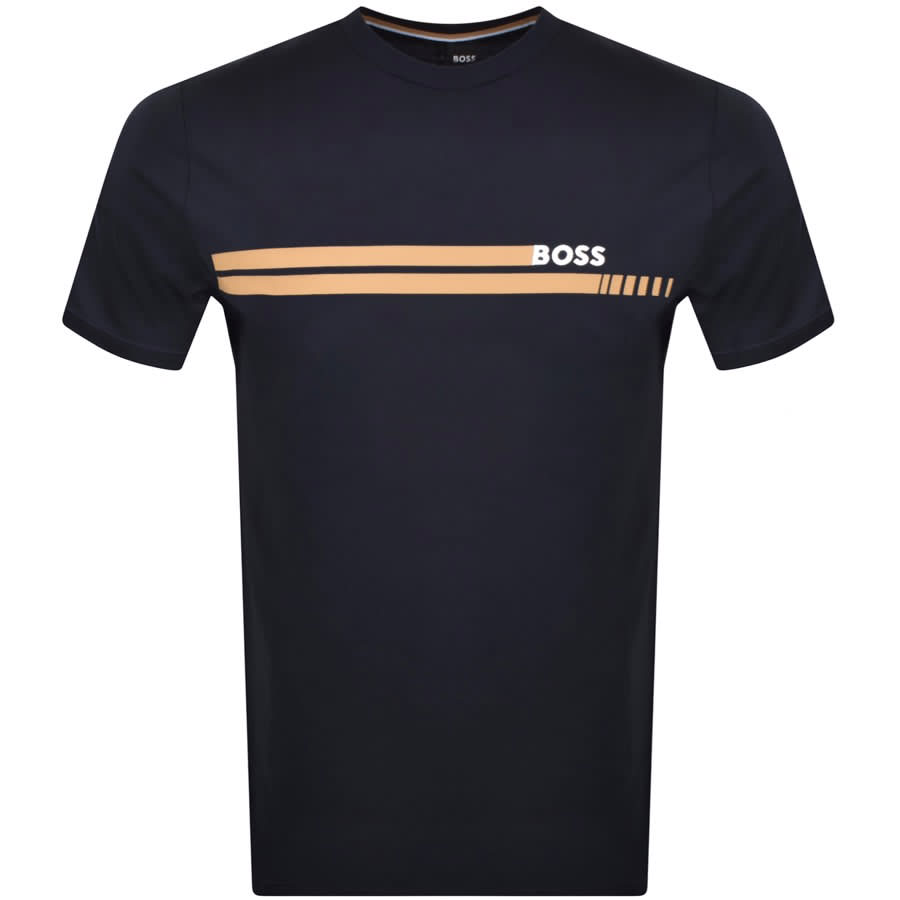 BOSS Tessler 197 Logo T Shirt Navy | Mainline Menswear