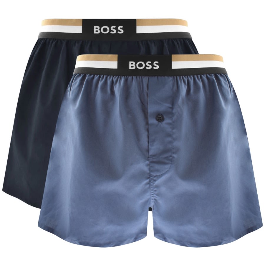 apt Secréte couscous BOSS Underwear Two Pack Boxer Shorts Blue | Mainline Menswear United States