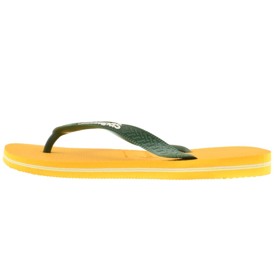 Havaianas Brazil Logo Flip Flops Yellow