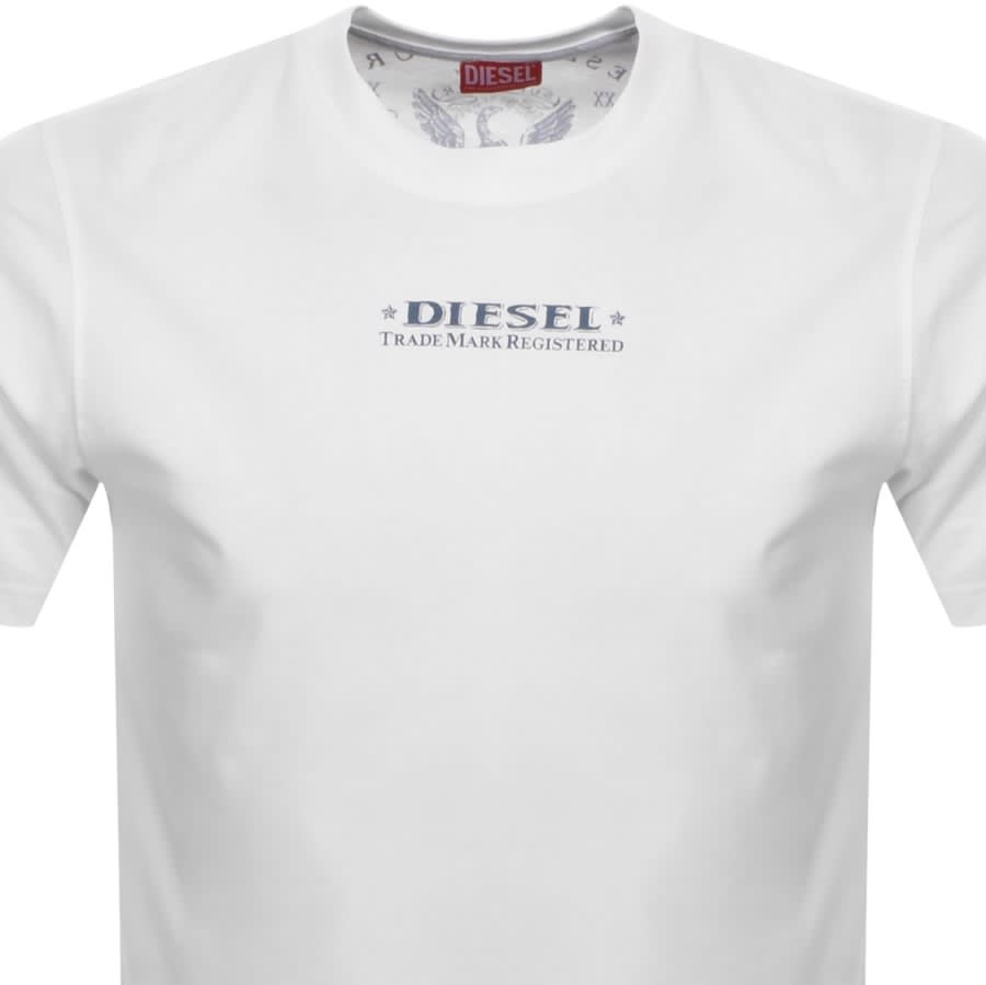 Diesel T Just L4 T Shirt White Mainline Menswear Canada