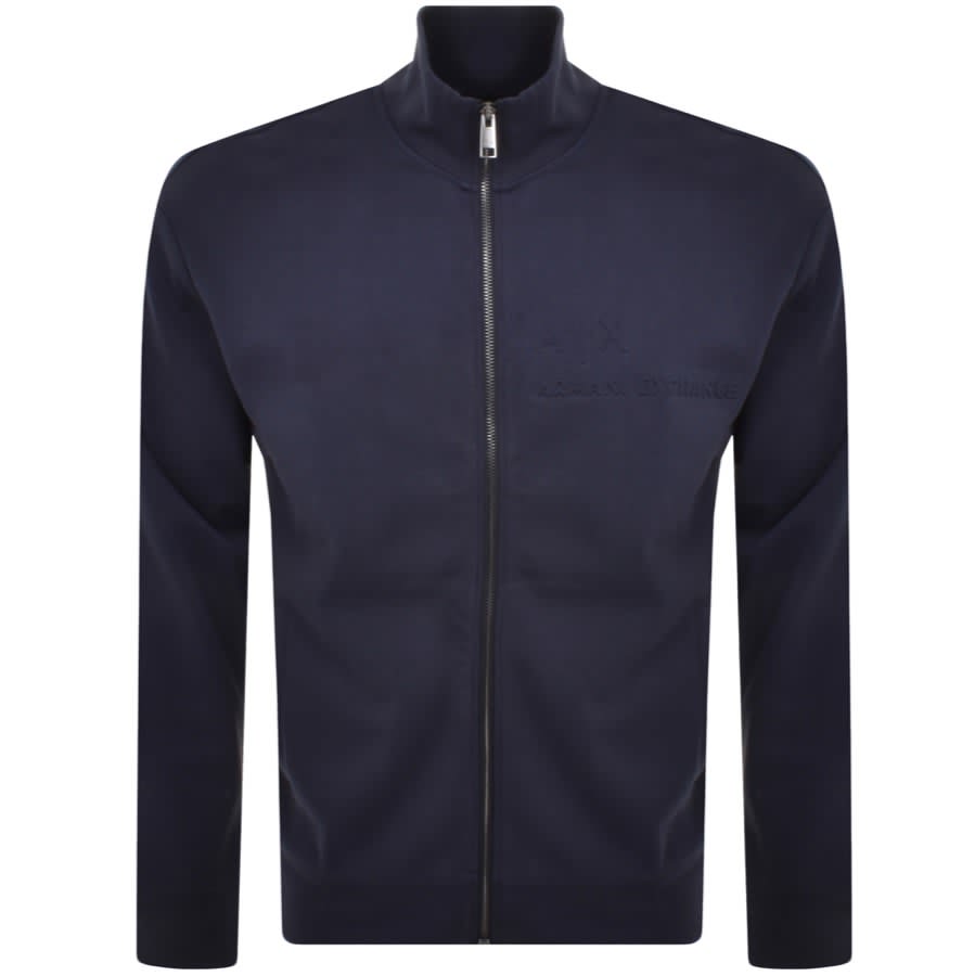 Armani Exchange Full Zip Logo Sweatshirt Navy | Mainline Menswear