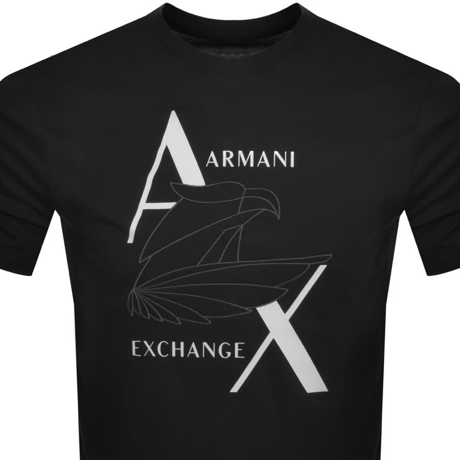 Armani Exchange Crew Neck Logo T Shirt Black | Mainline Menswear States