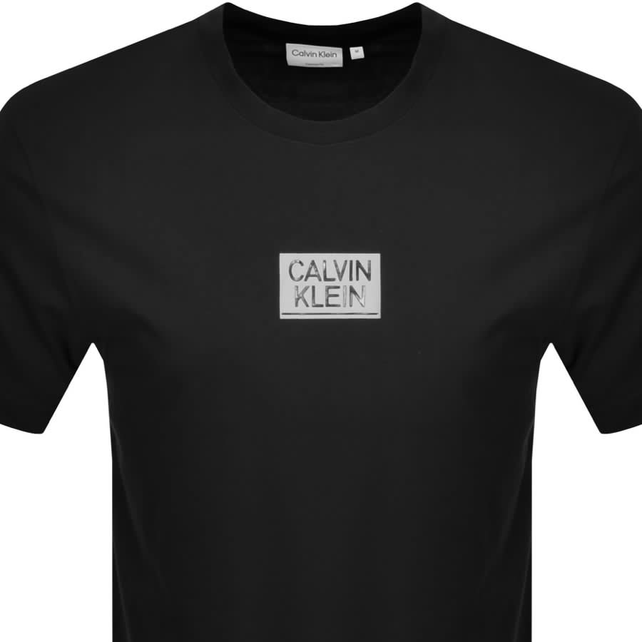 Calvin Klein Gloss Stencil Logo T Shirt Black | Mainline Menswear