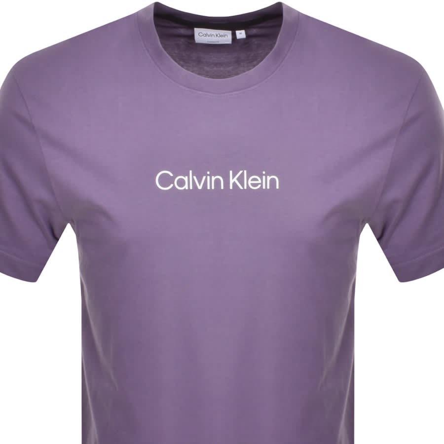 Menswear | Mainline Comfort United States Klein Fit T Calvin Purple Logo Shirt Hero