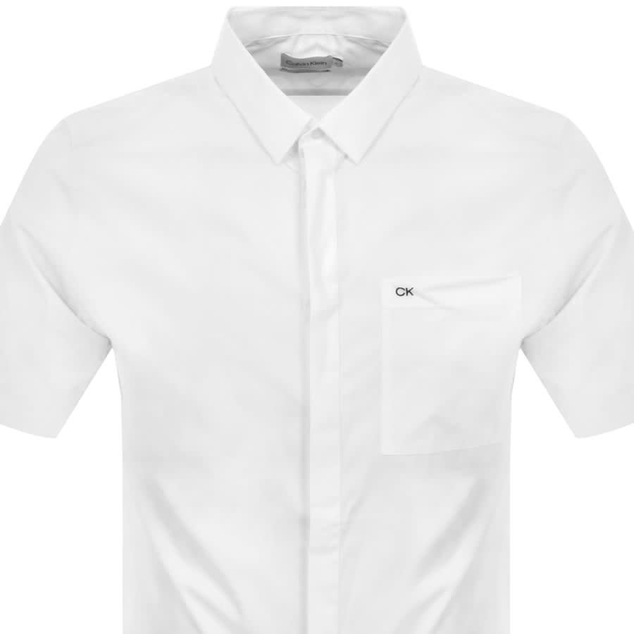 Calvin | Stretch Modern Poplin Mainline White Menswear Shirt Klein