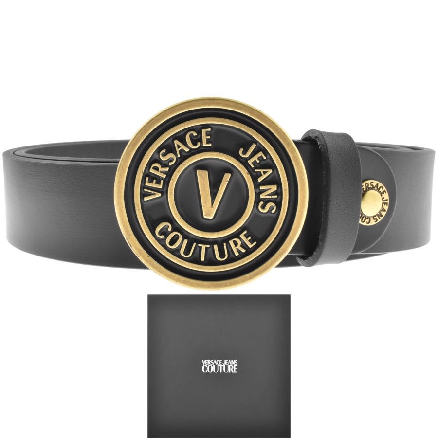 Versace Logo Buckle Leather Belt on SALE