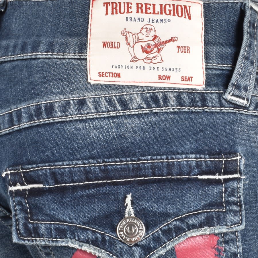 Straight jeans True Religion Blue size 34 US in Cotton - 41936905