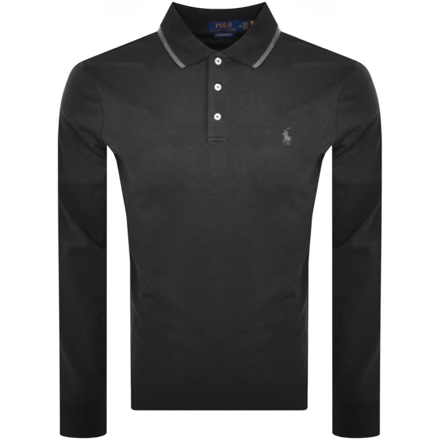 Ralph Lauren Long Sleeve Polo T Shirt Black | Mainline Menswear