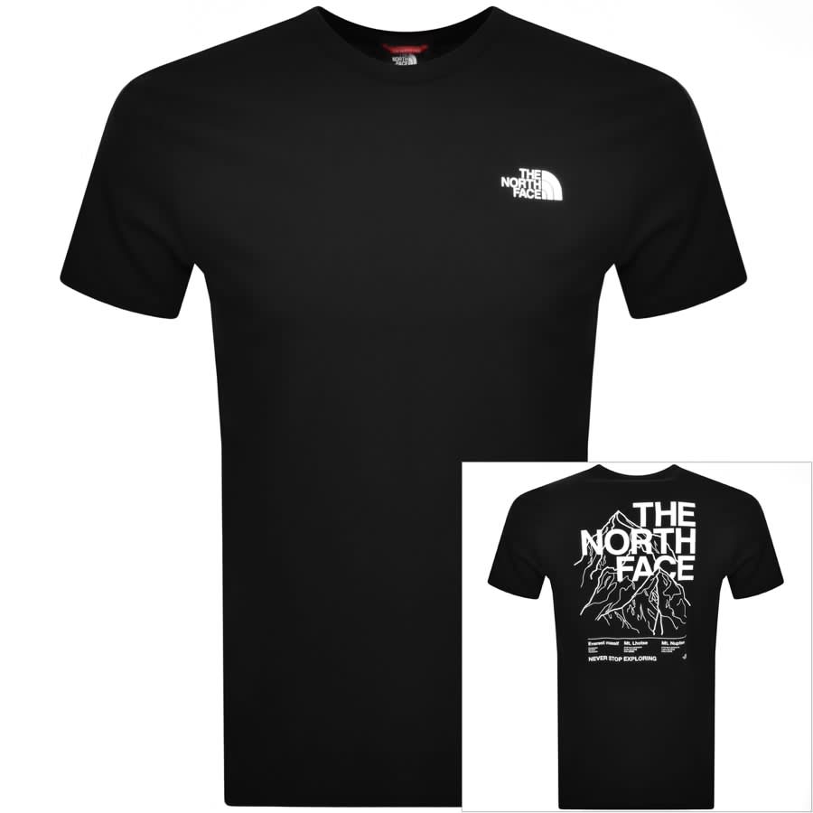 North Face Mountain Outline T Shirt Black | Mainline Menswear United States