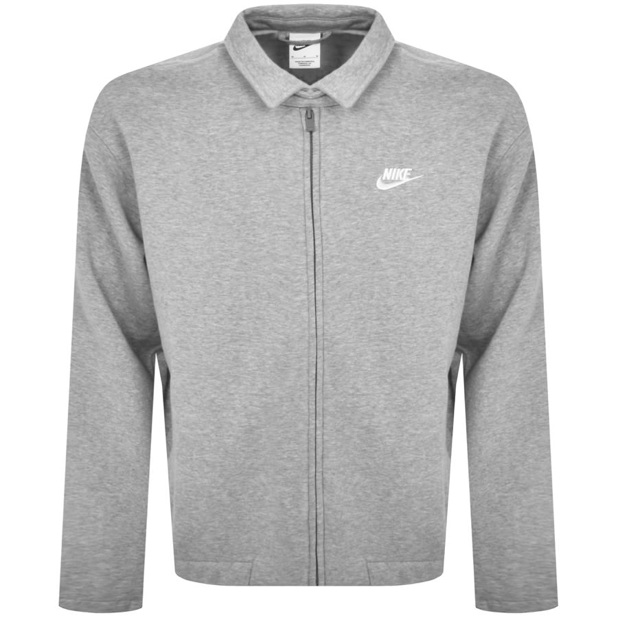 Nike Harrington Full Zip Sweatshirt Grey | Mainline Menswear