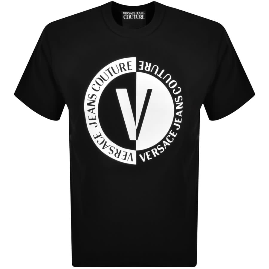 Versace Jeans Couture Logo T Shirt Black Mainline Menswear
