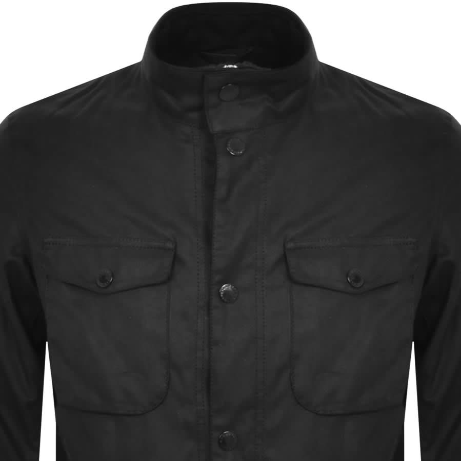 Barbour Ogston Wax Jacket Black | Mainline Menswear
