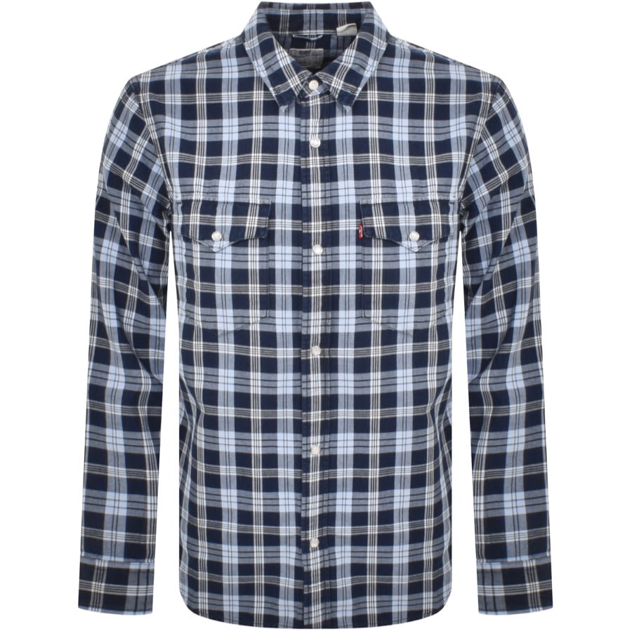 Levis Relaxed Western Denim Shirt Navy Mainline Menswear