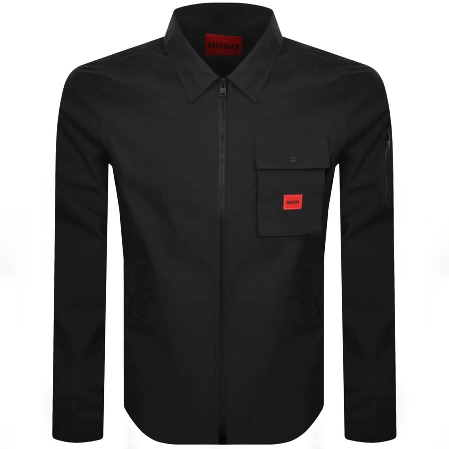 HUGO Emmond Overshirt Jacket Black | Mainline Menswear
