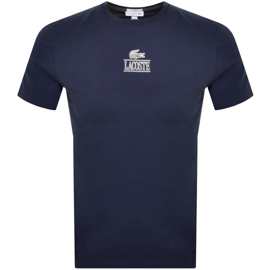 Lacoste Logo T Shirt Navy | Mainline Menswear