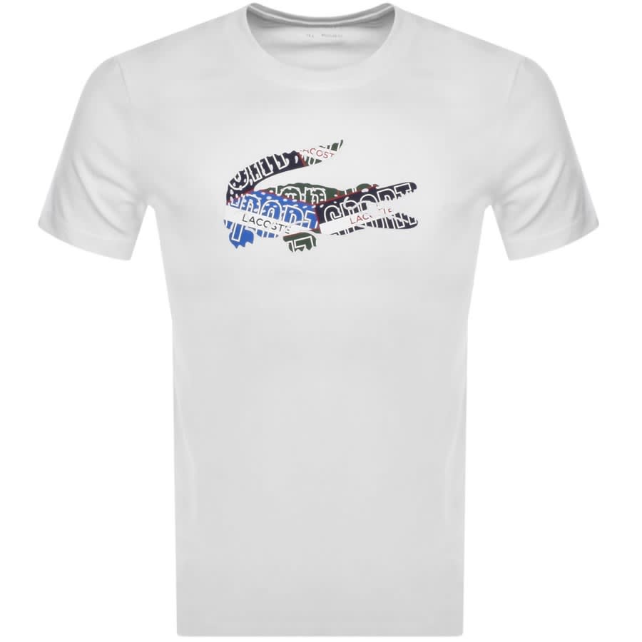 Traktat nøje alarm Lacoste Sport Crocodile Logo T Shirt White | Mainline Menswear United States