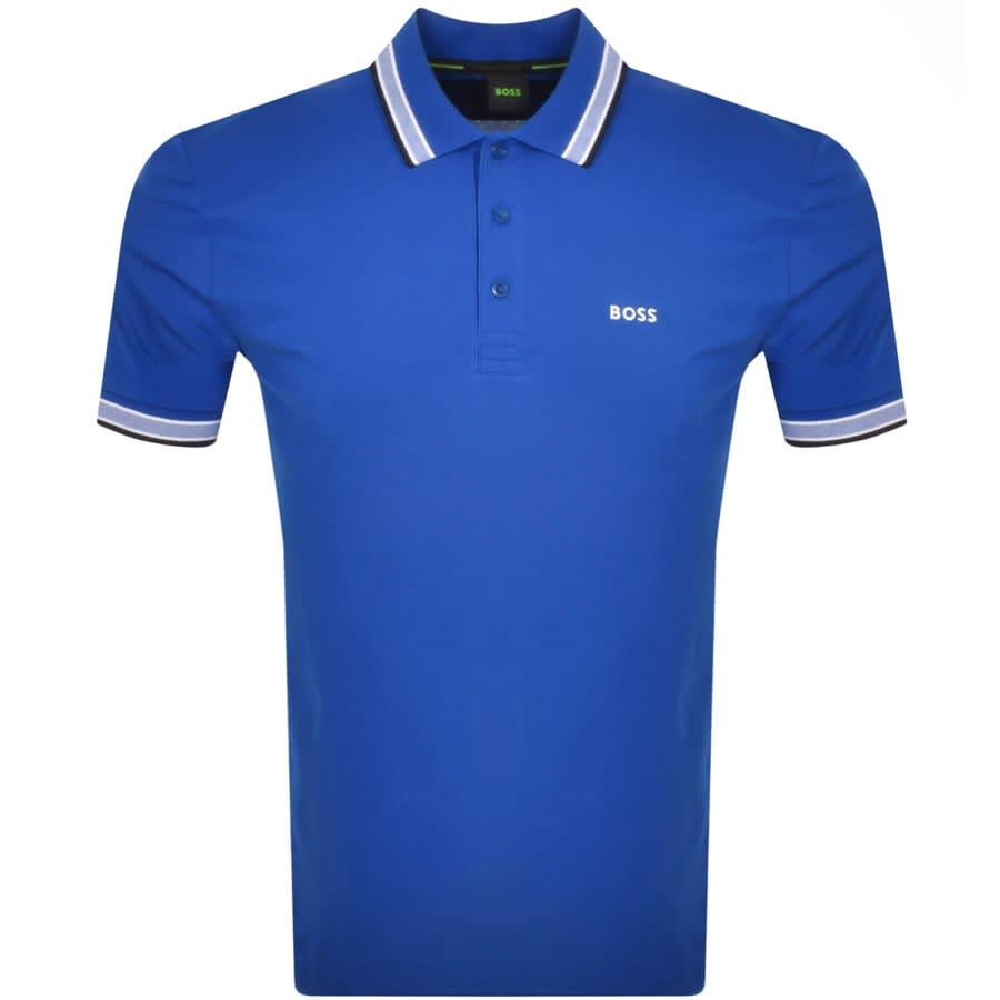 BOSS Paddy Polo T Shirt Blue | Mainline Menswear