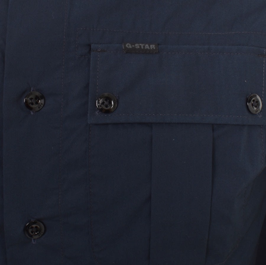 G Star Raw Police Regular Long Sleeve Shirt Navy Mainline