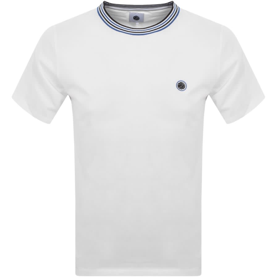 Pretty Green Hollen Stripe T Shirt White Mainline Menswear