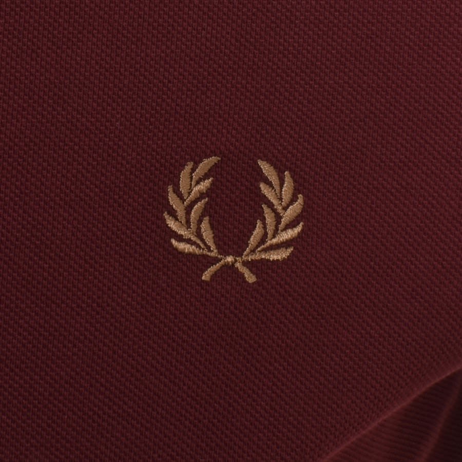 Fred Perry Twin Tipped Polo T Shirt Burgundy | Mainline Menswear United ...