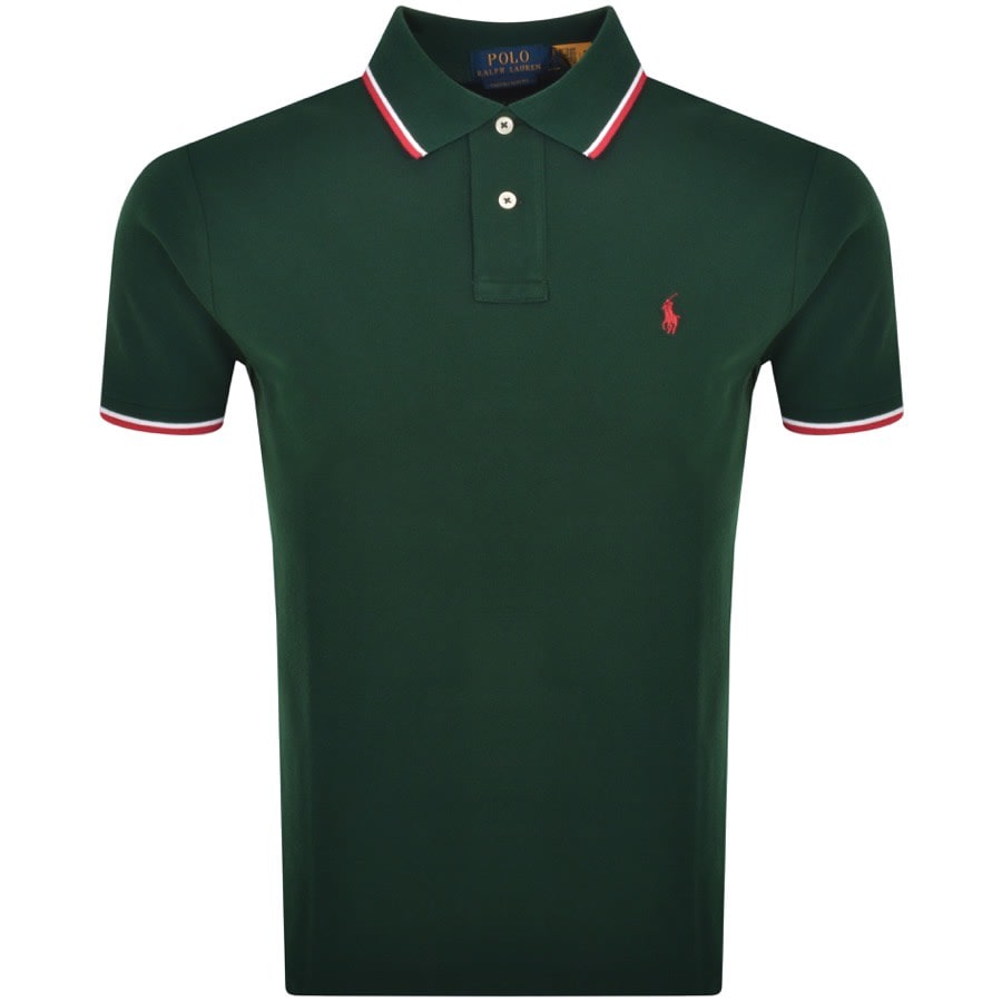 Ralph Lauren Twin Tipped Polo T Shirt Green | Mainline Menswear United ...