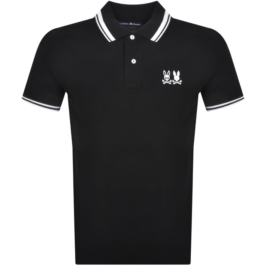 Psycho Bunny Kingwood Pique Polo T Shirt Black | Mainline Menswear