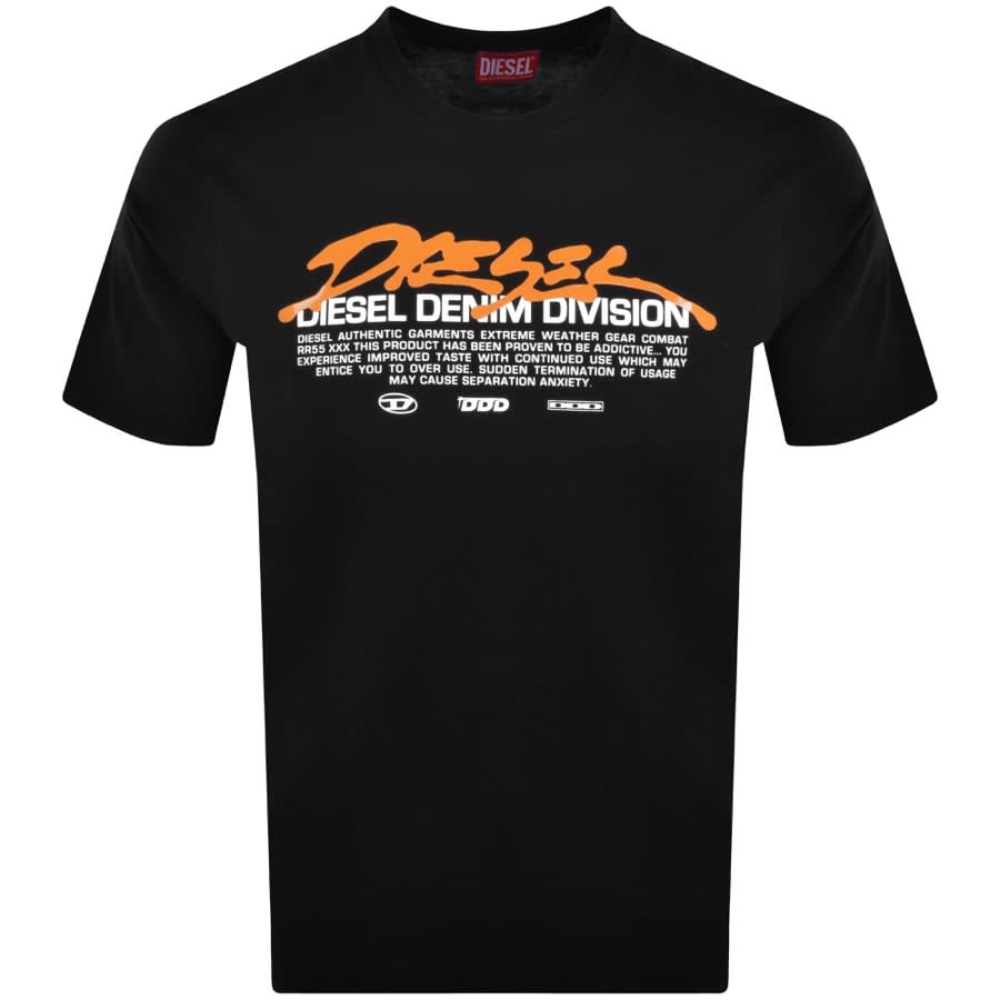 Diesel T Just L3 T Shirt Black | Mainline Menswear United States
