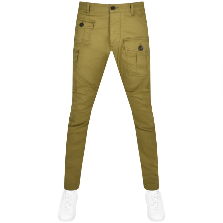 DSQUARED2 Cargo Chinos Green | Mainline Menswear