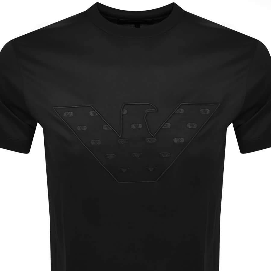 Black and gold armani t shirt sale