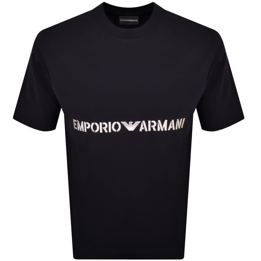 Emporio Armani Logo T Shirt Navy | Mainline Menswear