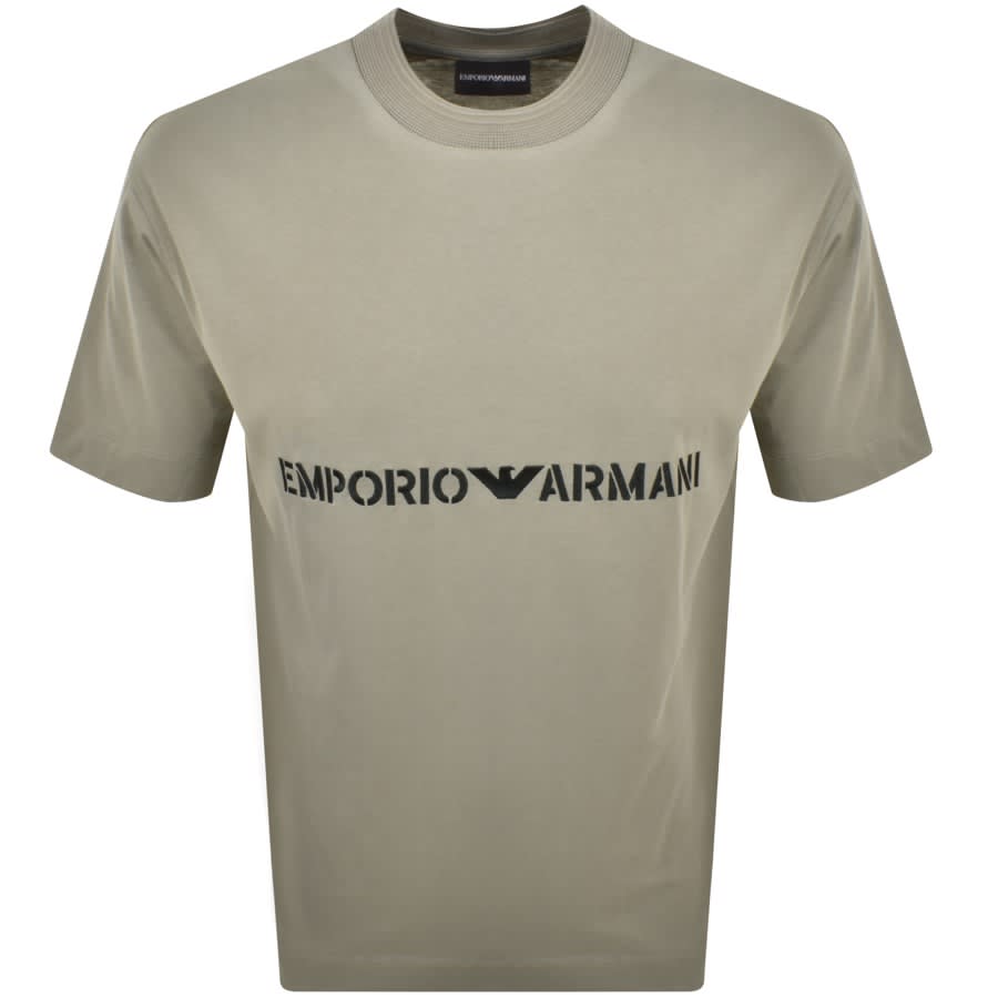 Emporio Armani Logo T Shirt Green | Mainline Menswear