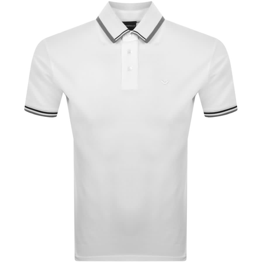 Emporio Armani Short Sleeved Polo T Shirt White | Mainline Menswear Ireland