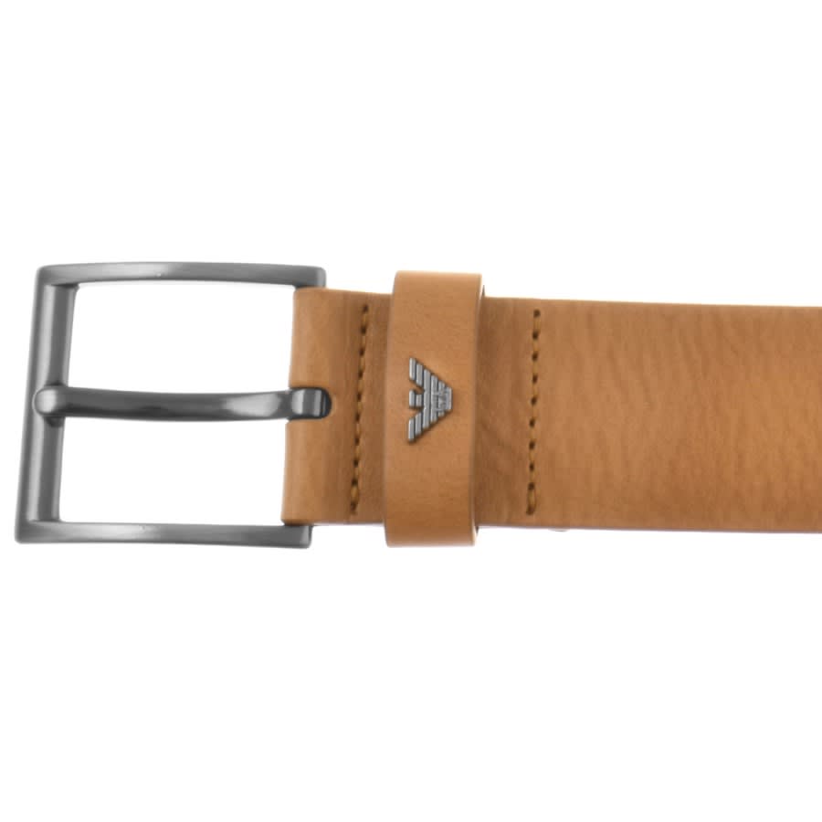 Armani brown 2025 leather belt