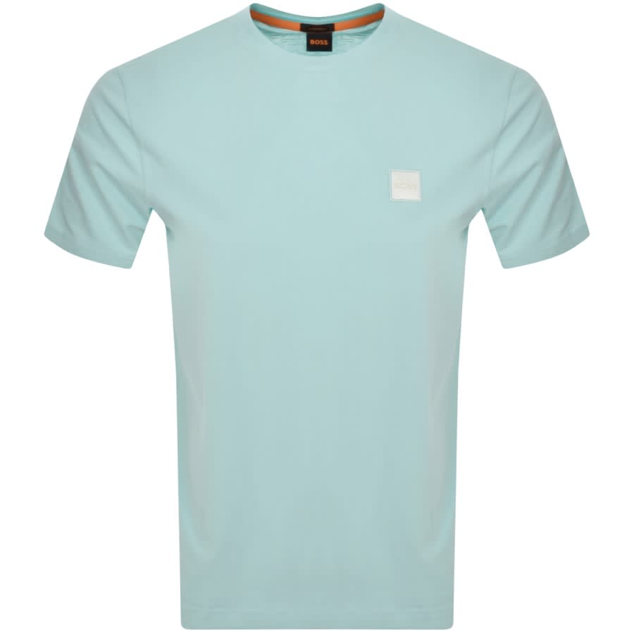 BOSS Tales Logo T Shirt Blue | Mainline Menswear United States