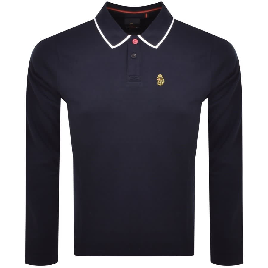 Luke 1977 Long Sleeve Polo T Shirt Navy | Mainline Menswear