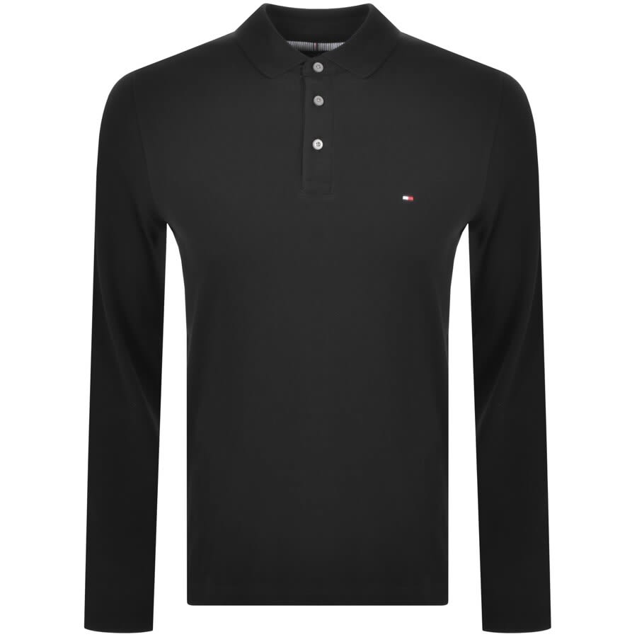 Tommy Hilfiger Long Sleeve Polo T Shirt Black Mainline Menswear United States