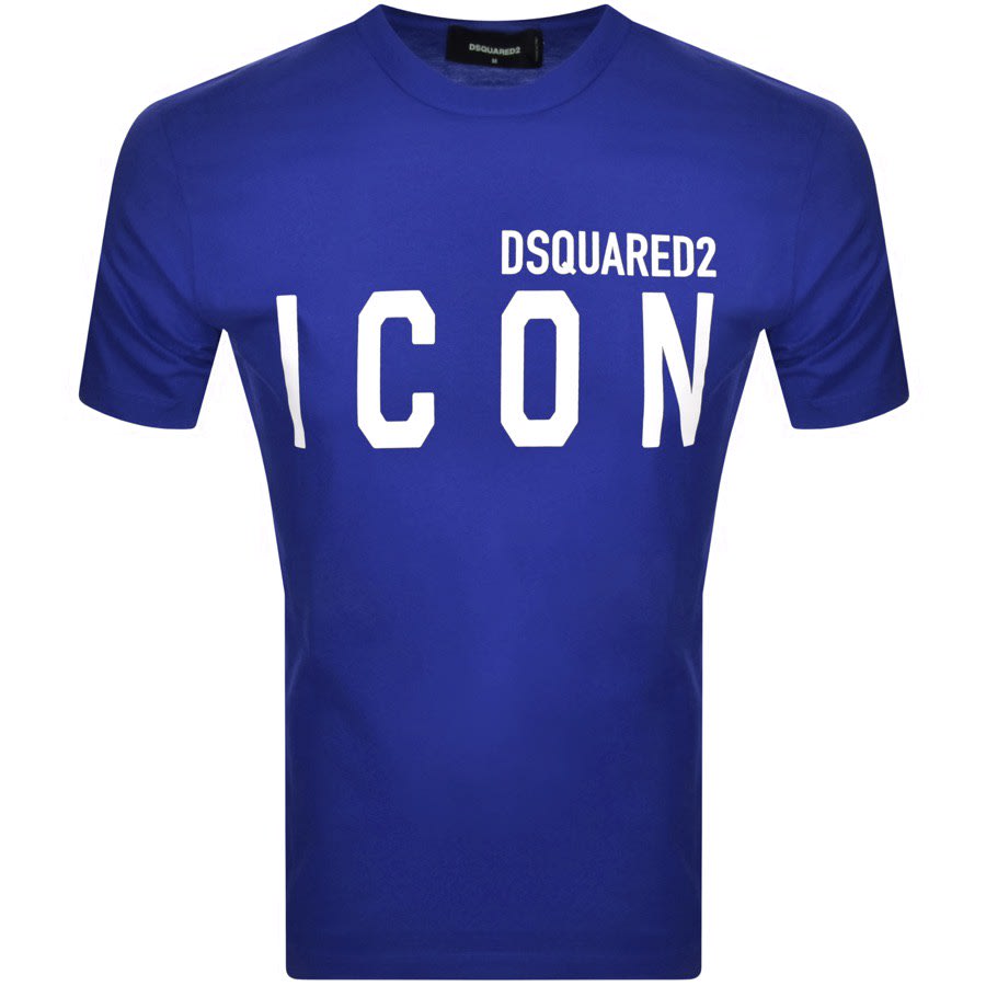 Portier einde bloem DSQUARED2 Icon Short Sleeved T Shirt Blue | Mainline Menswear United States