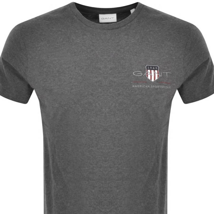 Gant Original Archive Crest T Shirt Grey Mainline Menswear Sweden