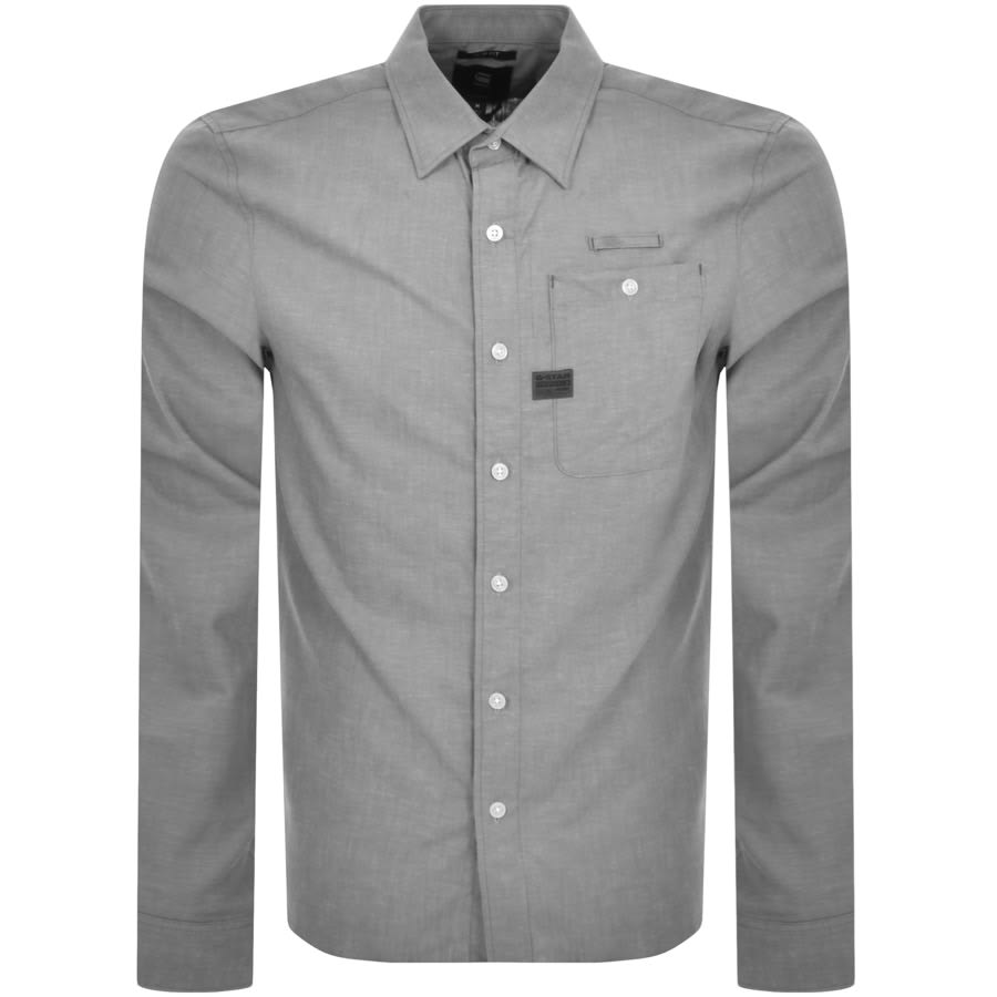 G Star Raw Bristum 2.0 Long Sleeve Shirt Grey | Mainline Menswear
