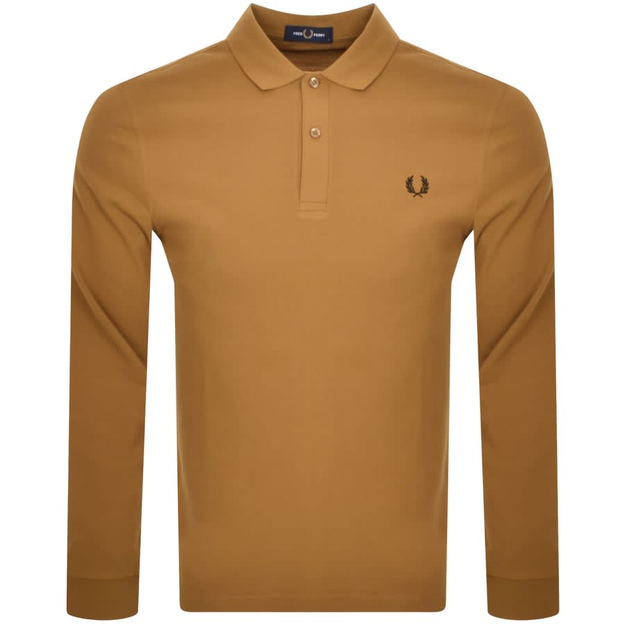 bevel Definitief Continent Fred Perry Long Sleeved Pique Polo T Shirt Brown | Mainline Menswear United  States