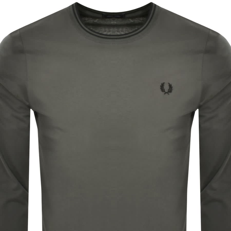 Fred Perry Twin Tipped Long Sleeved T Shirt Green